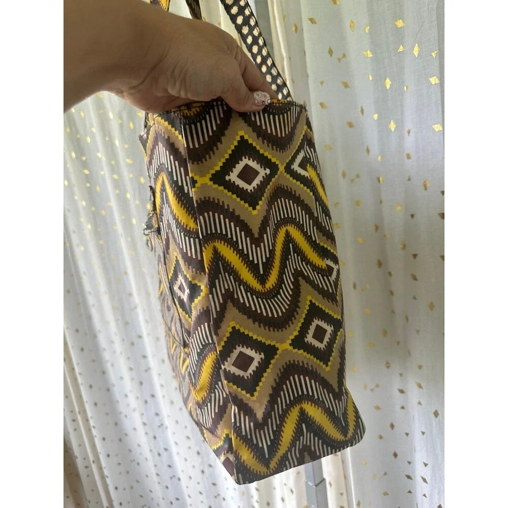 Gigi Hill Sunburst Coated Canvas Tote Shoulder Bag Matching Zip Around Wallet